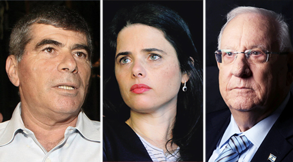 מימין רובי ריבלין, איילת שקד וגבי אשכנזי מימין רובי ריבלין, איילת שקד וגבי אשכנזי