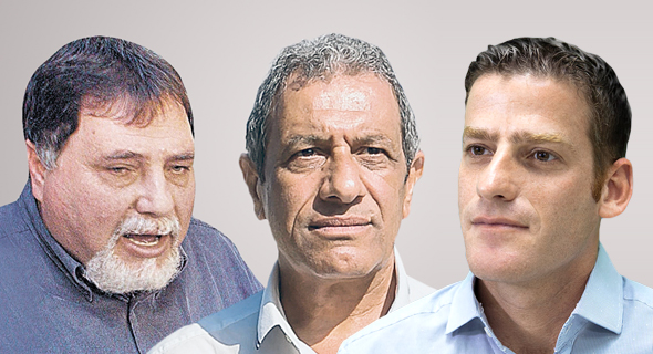 יאיר כץ, יו"ר ועד עובדי תע"א, מאיר יצחק הלוי ראש עיריית אילת ויהודה בר אור, יו"ר איגוד בעלי המוניות יאיר כץ, יו"ר ועד עובדי תע"א, מאיר יצחק הלוי ראש עיריית אילת ויהודה בר אור, יו"ר איגוד בעלי המוניות