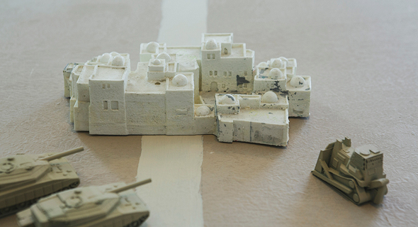 Gadi Ma-Tov's miniature model. Photo: Tommy Harpaz