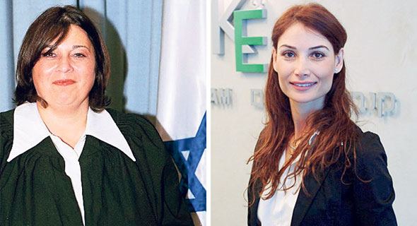 מימין: עו"ד רומי קנבל והשופטת רבקה מקייס. קיימו פגישה מחוץ לאולם הדיונים מימין: עו"ד רומי קנבל והשופטת רבקה מקייס. קיימו פגישה מחוץ לאולם הדיונים