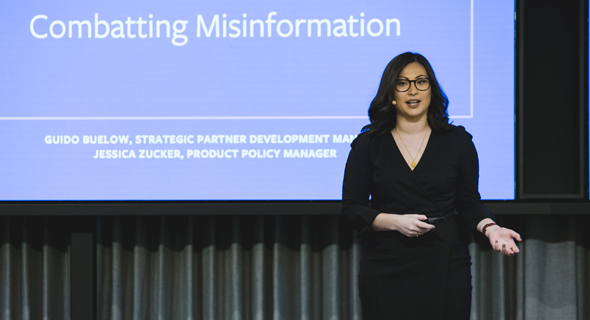 Facebook product policy manager Jessica Zucker. Photo: Tomer Poltin Facebook product policy manager Jessica Zucker. Photo: Tomer Poltin