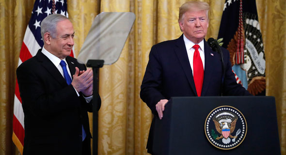 . Photo: APU.S. President Donald Trump and Israeli Prime Minister Benjamin Netanyhau at the unveiling of the U.S. peace plan