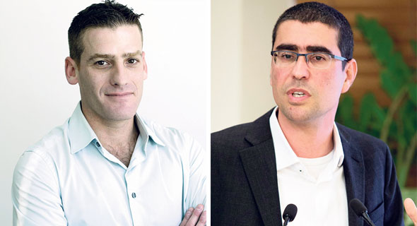 מימין: הממונה על השכר באוצר קובי בר נתן ויו"ר ועד עובדי תע"א יאיר כץ מימין: הממונה על השכר באוצר קובי בר נתן ויו"ר ועד עובדי תע"א יאיר כץ