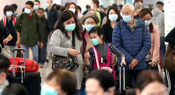 קורנה וירוס תיירים שדה תעופה סין, צילום: איי פי