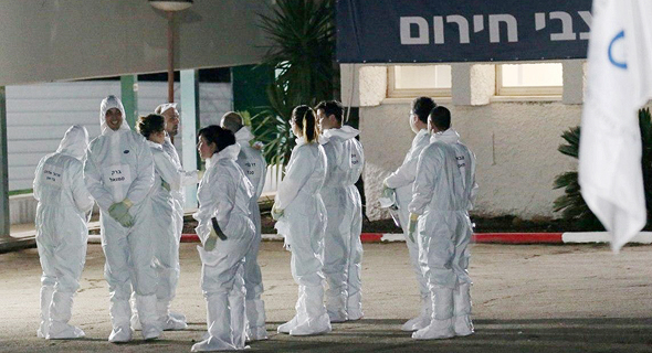 A coronavirus medical team at Sheba Medical Center in Israel. Photo: Avi Mualem