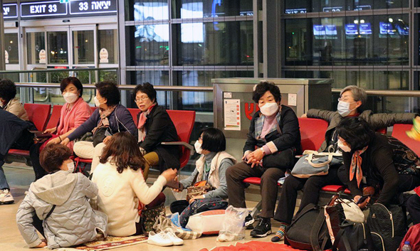 ベングリオン空港で韓国からの観光客はイスラエルに入国できません