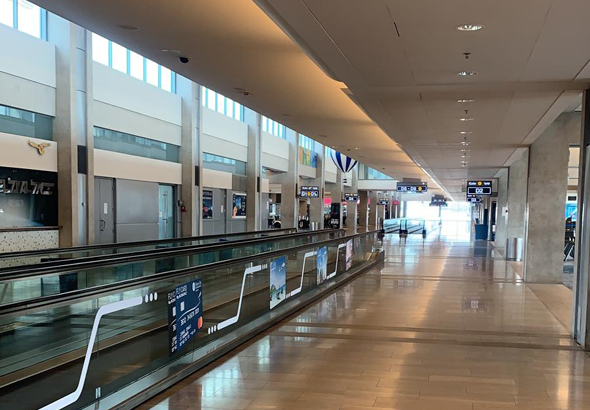 Ben Gurion Airport empty. Photo: Shiran Brill