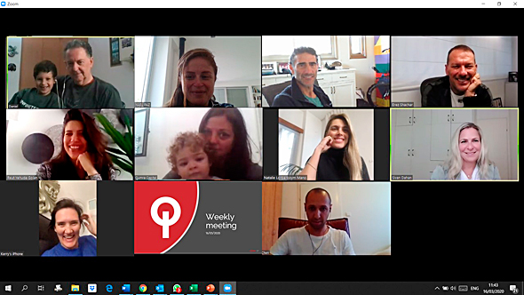 Qumra's team communicating online. Photo: PR