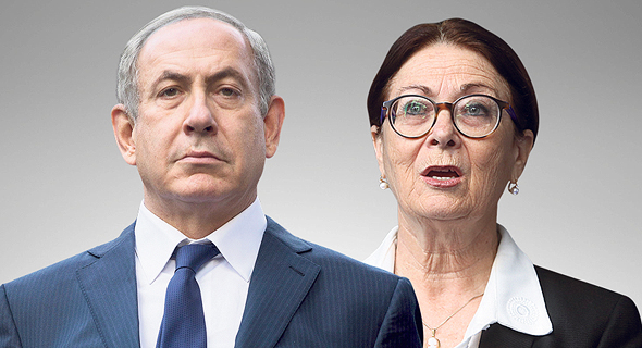 מימין נשיאת בית המשפט העליון אסתר חיות וראש הממשלה בנימין נתניהו מימין נשיאת בית המשפט העליון אסתר חיות וראש הממשלה בנימין נתניהו