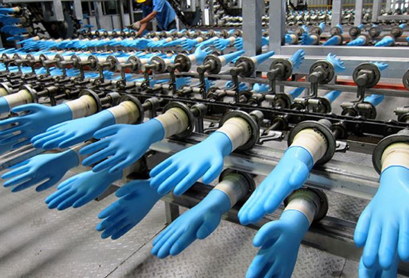 Medical gloves factory in Malaysia. Photo: Reuters Medical gloves factory in Malaysia. Photo: Reuters