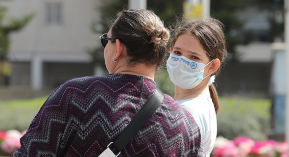 People wearing masks in Israel. Photo: Gadi Kabalo