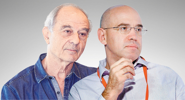 מימין סמנכ"ל רשות המסים לשעבר בועז סופר ונשיא איגוד לשכות המסחר אוריאל לין מימין סמנכ"ל רשות המסים לשעבר בועז סופר ונשיא איגוד לשכות המסחר אוריאל לין