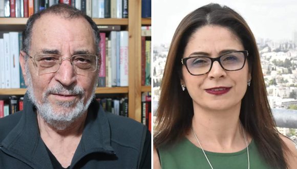 מימין פרופ' מונא חורי כסאברי ופרופ' אריה ארנון מימין פרופ' מונא חורי כסאברי ופרופ' אריה ארנון
