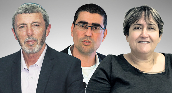מימין מזכ”לית הסתדרות המורים יפה בן דוד, הממונה על השכר באוצר קובי בר נתן ושר החינוך רפי פרץ מימין מזכ”לית הסתדרות המורים יפה בן דוד, הממונה על השכר באוצר קובי בר נתן ושר החינוך רפי פרץ