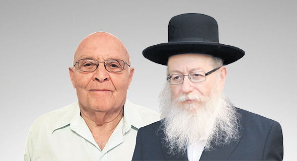 מימין: שר הבריאות היוצא יעקב ליצמן ואברהם בר דוד, יו"ר עמותת דיירי הדיור המוגן מימין: שר הבריאות היוצא יעקב ליצמן ואברהם בר דוד, יו"ר עמותת דיירי הדיור המוגן