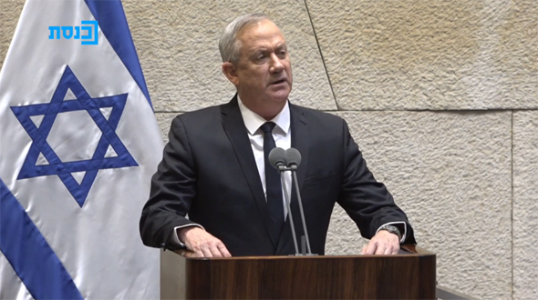 בני גנץ נואם במליאה, היום בני גנץ נואם במליאה, היום