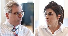 שיחת ועידה פסגות אורי גרינפלד ו אילנית שרף, צילום: אוראל כהן, טל אזולאי