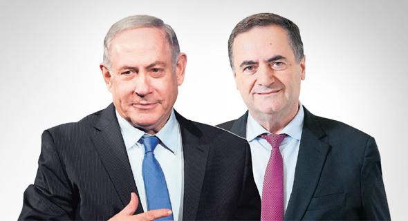 שר האוצר ישראל כץ ו ראש הממשלה בנימין נתניהו, צילום: יאיר שגיא, אלכס קולומויסקי