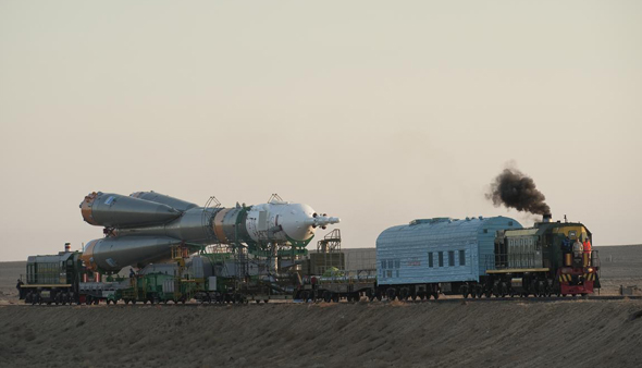 חללית סויוז בדרך לכן השיגור, 2012 חללית סויוז בדרך לכן השיגור, 2012
