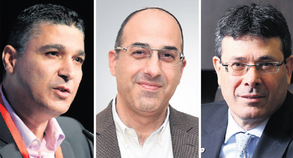 מימין: אלדד פרשר, אורי יוניסי ומשה לארי מימין: אלדד פרשר, אורי יוניסי ומשה לארי