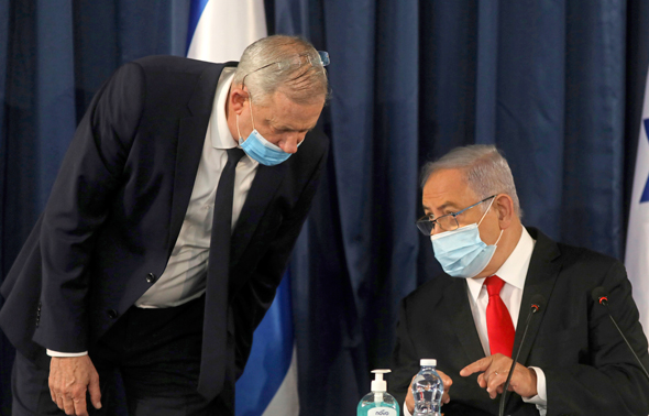 נתניהו וגנץ. אין הסכמה בינתיים נתניהו וגנץ. אין הסכמה בינתיים