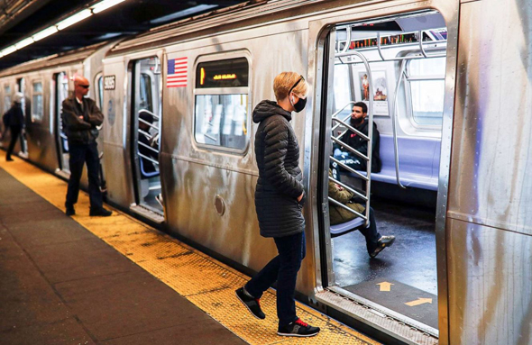 New Yorkers riding the subway. Photo: AP