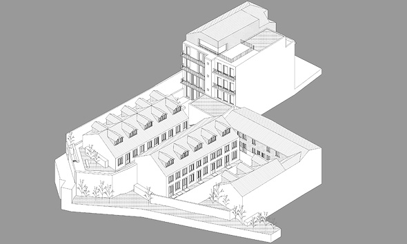 A sketch of Willa's building in Porto. Photo: Willa A sketch of Willa's building in Porto. Photo: Willa