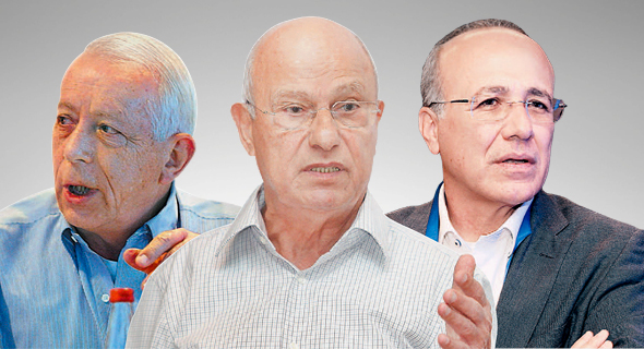 מימין: משה ברקת, שלמה אליהו ואריה מינטקביץ מימין: משה ברקת, שלמה אליהו ואריה מינטקביץ