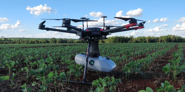 A Taranis drone operating in the field. Photo: Taranis Argentina