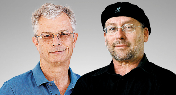 Former Intel executives Dadi Perlmutter (left) and Mooly Eden. Photo: Elad Gershgoren 