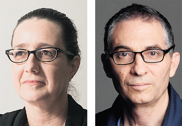 מימין: פרופ' ברק מדינה ופרופ' דפנה הקר. בין חותמי מכתב התמיכה בשופטים מימין: פרופ' ברק מדינה ופרופ' דפנה הקר. בין חותמי מכתב התמיכה בשופטים