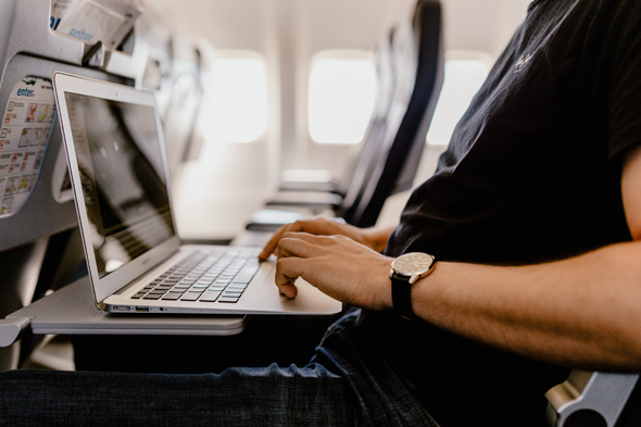 Passenger on Aircraft. Photo: DAG Wireless Passenger on Aircraft. Photo: DAG Wireless