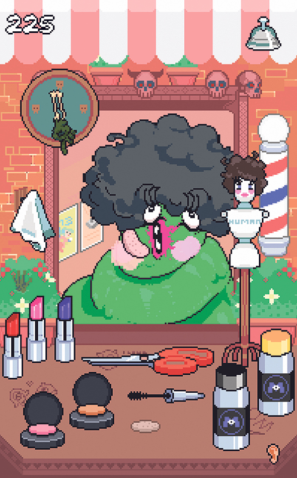 מתוך המשחק Monstre de Coiffure מתוך המשחק Monstre de Coiffure