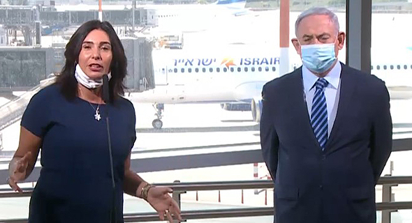 ראש הממשלה בנימין נתניהו ושרת התחבורה מירי רגב ביקור בנתב"ג ראש הממשלה בנימין נתניהו ושרת התחבורה מירי רגב ביקור בנתב"ג