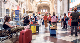 הרכבת התחתית ב מילאנו ב־ 1 באוגוסט, צילום: ABACAPRESS