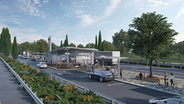מפרצי מנוחה בכביש 6. הדמיה מפרצי מנוחה בכביש 6. הדמיה