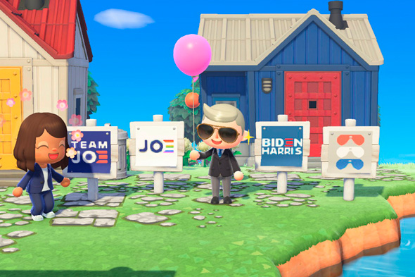 קמפיין ביידן בחירות לנשיאות ארה"ב במשחק Animal Crossing קמפיין ביידן בחירות לנשיאות ארה"ב במשחק Animal Crossing