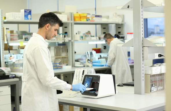 MeMed's lab in action. Photo: MeMed MeMed's lab in action. Photo: MeMed