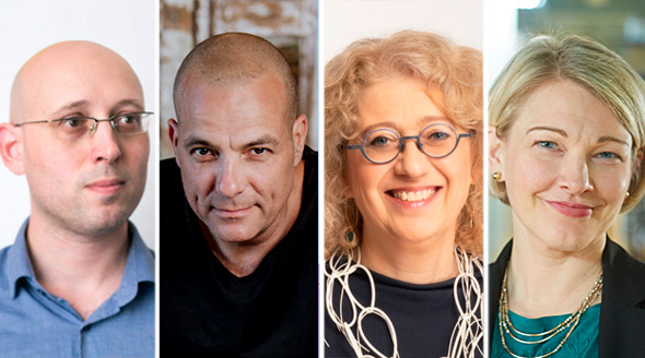 מימין אסטורה מודנה, ססיל בליליוס, יואל חשין ועוז קץ מימין אסטורה מודנה, ססיל בליליוס, יואל חשין ועוז קץ
