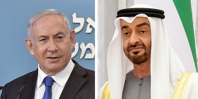 Benjamin Netanyahua and Crown Prince Mohammed bin Zayed al-Nahyan. Photo: GPO/AFP