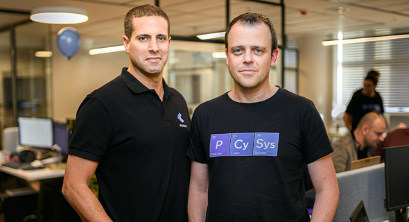 Arik Liberzon (right) and Amitai Ratzon (left) of Pentera. Photo: Doron Letzter Arik Liberzon (right) and Amitai Ratzon (left) of Pentera. Photo: Doron Letzter
