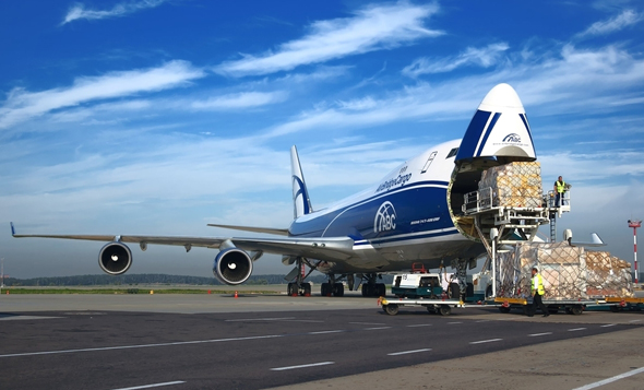מטוס מטען בואינג 747 של Air Bridge Cargo מטוס מטען בואינג 747 של Air Bridge Cargo