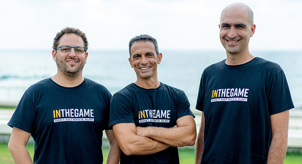 Inthegame's Team with CEO Aviram Sharon (center). Photo: Hanna Tayeb