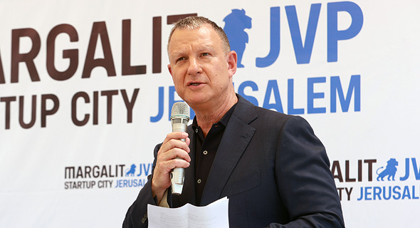 Erel Margalit speaking at the launch event in Jerusalem. Photo: Calcalist Erel Margalit speaking at the launch event in Jerusalem. Photo: Calcalist