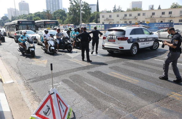 מחסום בצומת ארלוזורוב בתל אביב, היום מחסום בצומת ארלוזורוב בתל אביב, היום