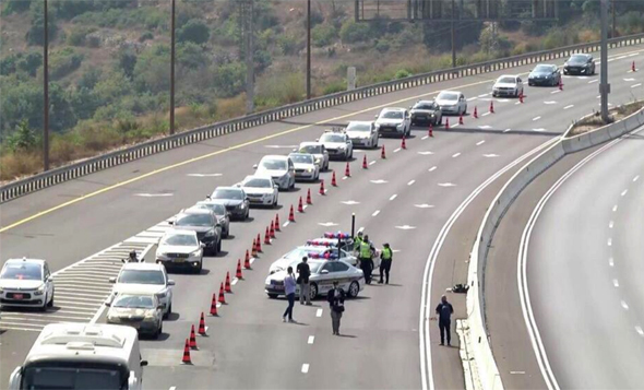 מחסום משטרתי במחלף חמד, היום מחסום משטרתי במחלף חמד, היום