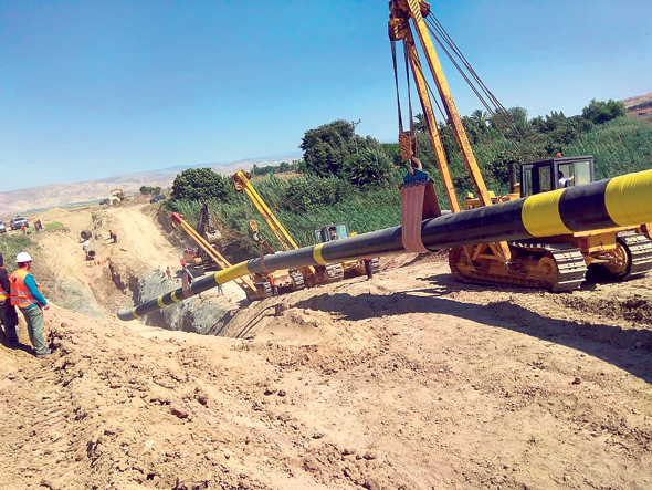הנחת צינור גז הנחת צינור גז