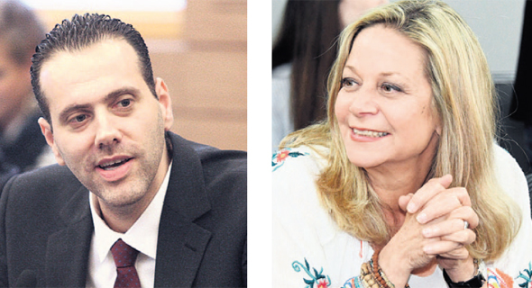 מימין: יו"ר ועדת הפנים מיקי חיימוביץ' ויו"ר הקואליציה מיקי זוהר מימין: יו"ר ועדת הפנים מיקי חיימוביץ' ויו"ר הקואליציה מיקי זוהר