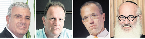 מימין: אדוארדו אלשטיין, רוני בירם, עמיר בירם ואבי לוי