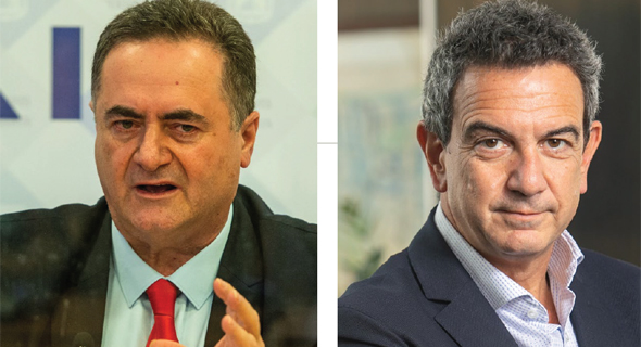 מימין: רון תומר נשיא התאחדות התעשיינים ושר האוצר ישראל כץ מימין: רון תומר נשיא התאחדות התעשיינים ושר האוצר ישראל כץ